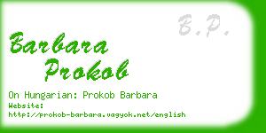 barbara prokob business card